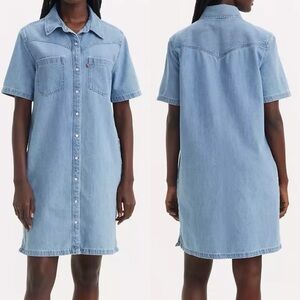 Levi's Louisa Short Sleeve Denim Dress Size XL
